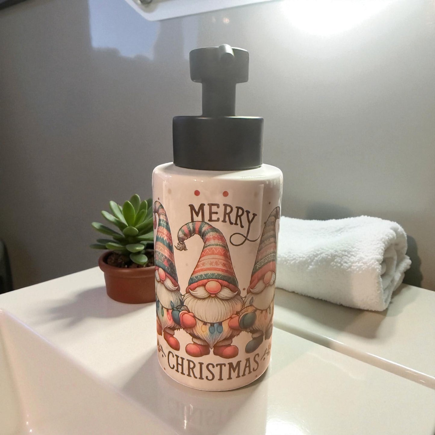 Gnome Christmas Soap Dispenser