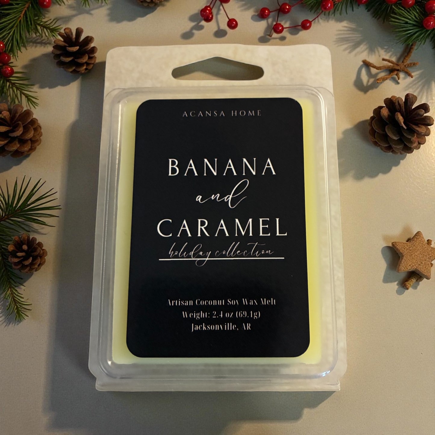 Banana and Caramel. Wax Melts from Acansa Home