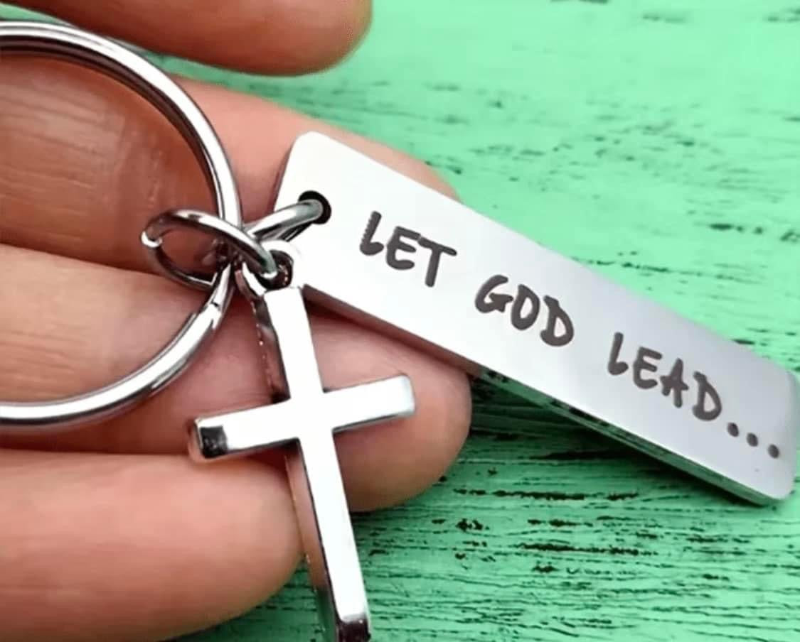 Let God Lead Religious Keychain