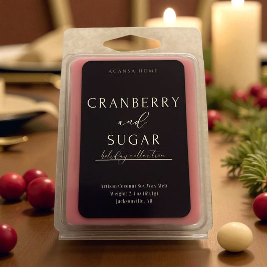 Cranberry and Sugar  Holiday Wax Melts from Acansa Home