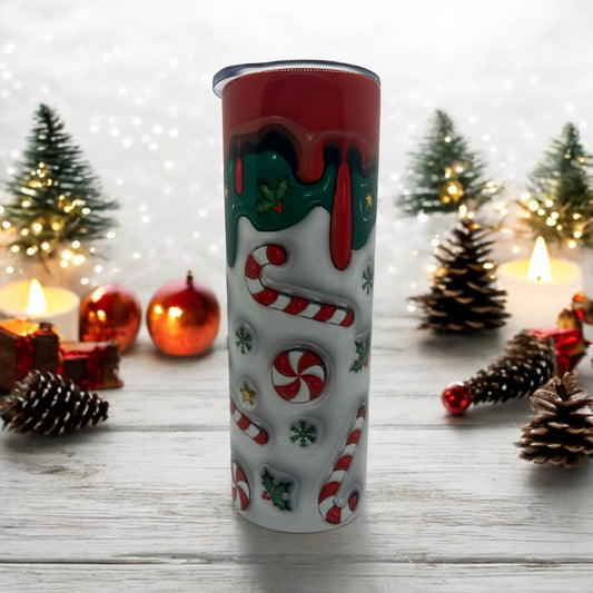 Festive Candy Cane Tumbler