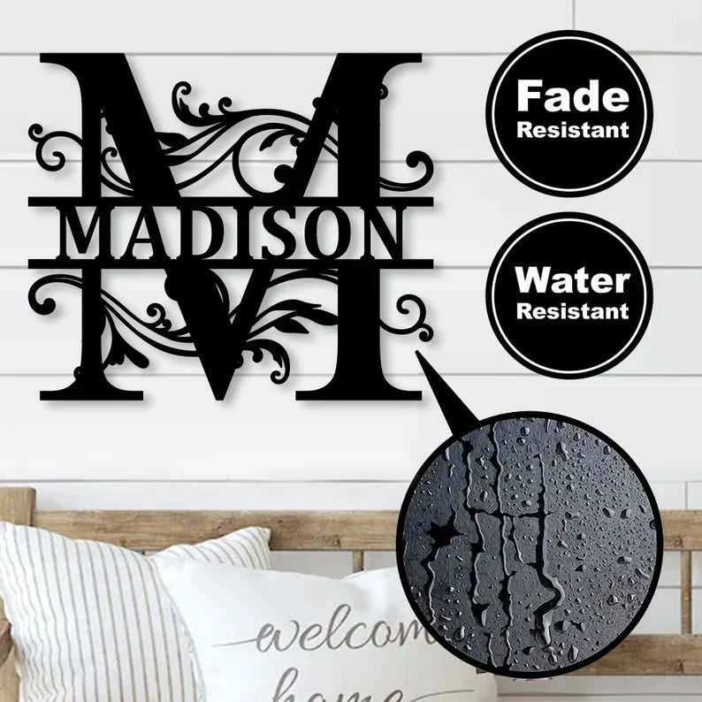 Personalized Mother’s Day Metal Sign - Custom Family Name Plaque for Mom