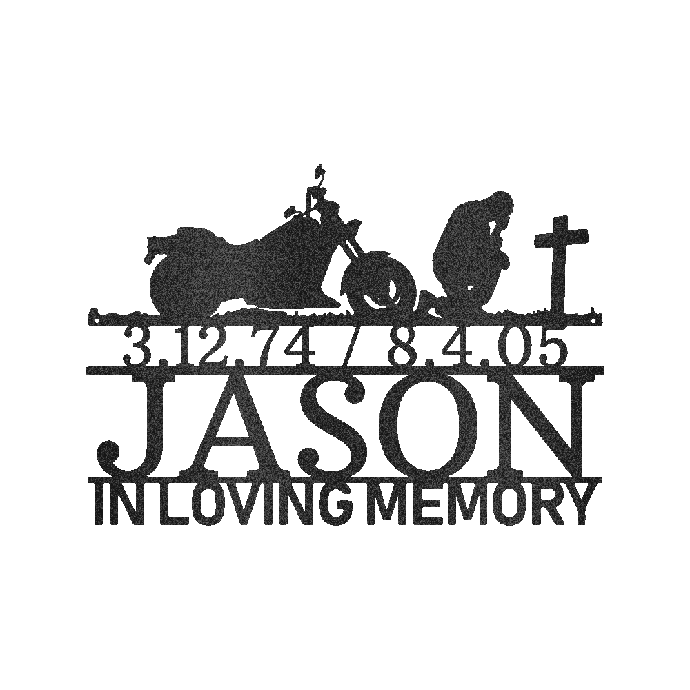 Motorcycle Remembrance Personalized Gifts - Custom Metal Sign