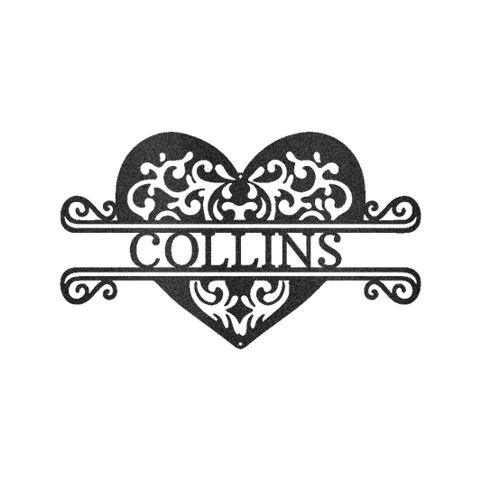 Fancy Heart Personalized Gifts - Custom Metal Sign