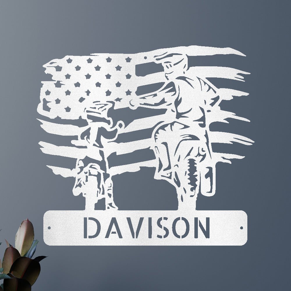 Personalized Motocross Metal Sign – Custom Father and Son Gift, Motocross Family Decor