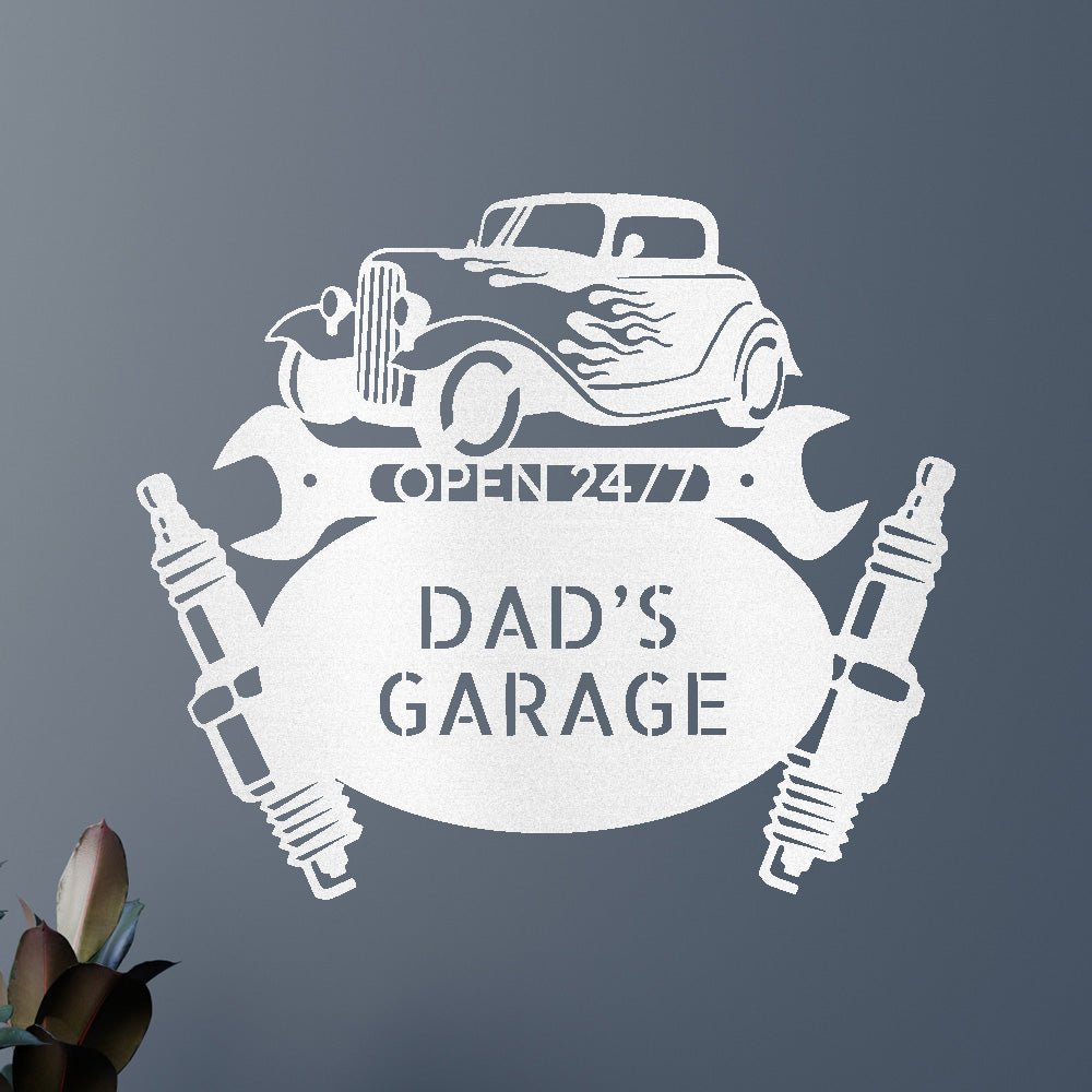 Garage Sign - Custom Metal Sign, Gift For Him, Christmas Gifts For Dad