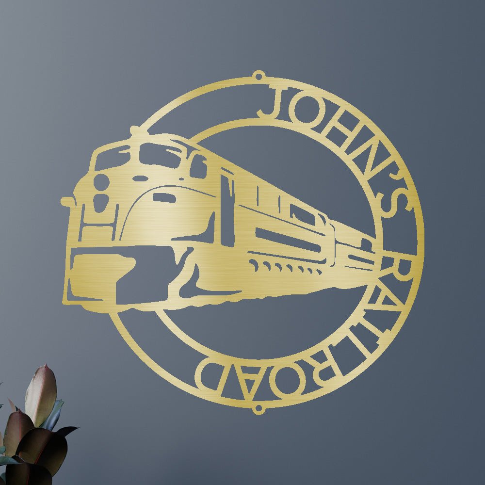 Modern Train Ring Personalized Gifts - Custom Metal Sign