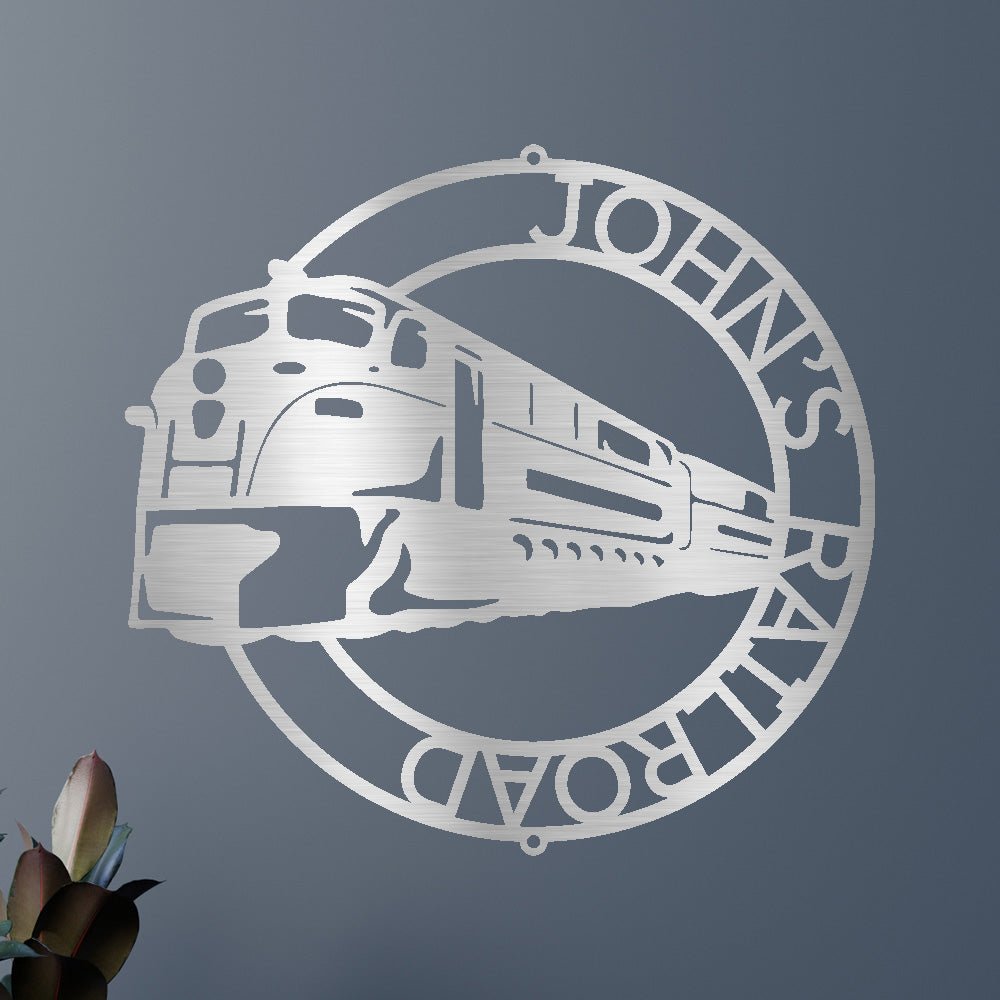 Modern Train Ring Personalized Gifts - Custom Metal Sign