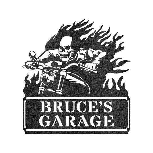 Screaming Demon Sign - Custom Metal Sign, Motorcycle Lover Gift
