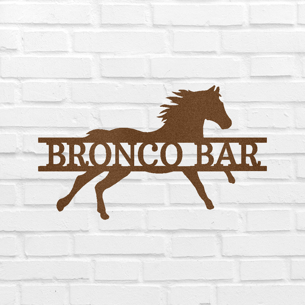 Sprinting Horse Personalized Gifts - Custom Metal Sign